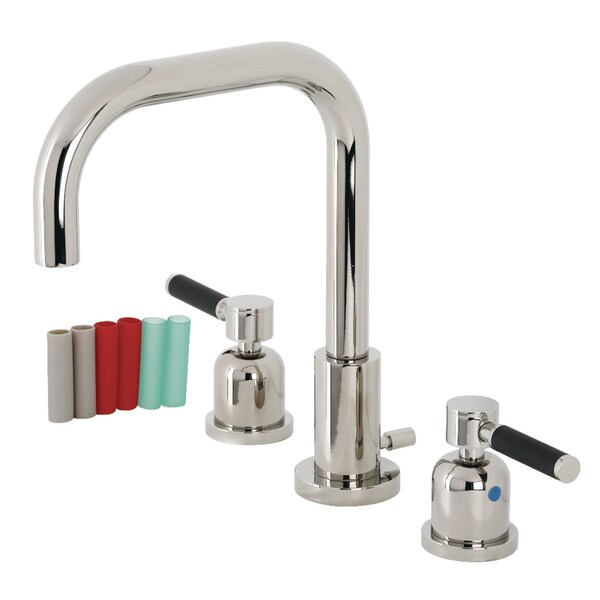 FSC8939DKL Kaiser Widespread Bathroom Faucet W/ Brass Pop-Up, Nickel